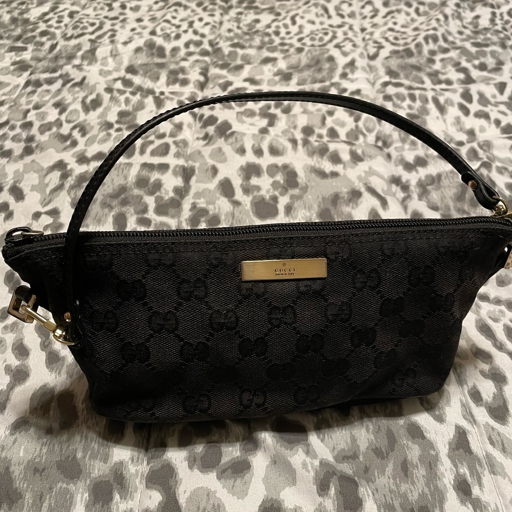 Gucci GG Logo Canvas Bag Black
